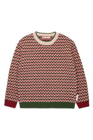 maglione in lana rosso MARNI KIDS | M01213M00TD0M540